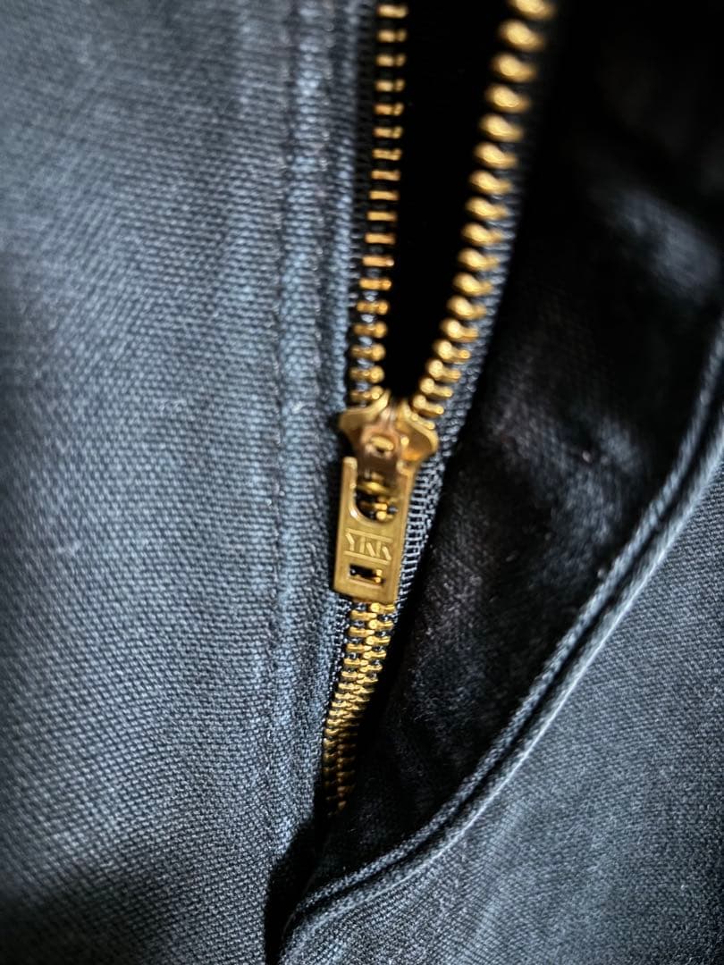 カーハート　ダック生地　ダブルニーブラックパンツ