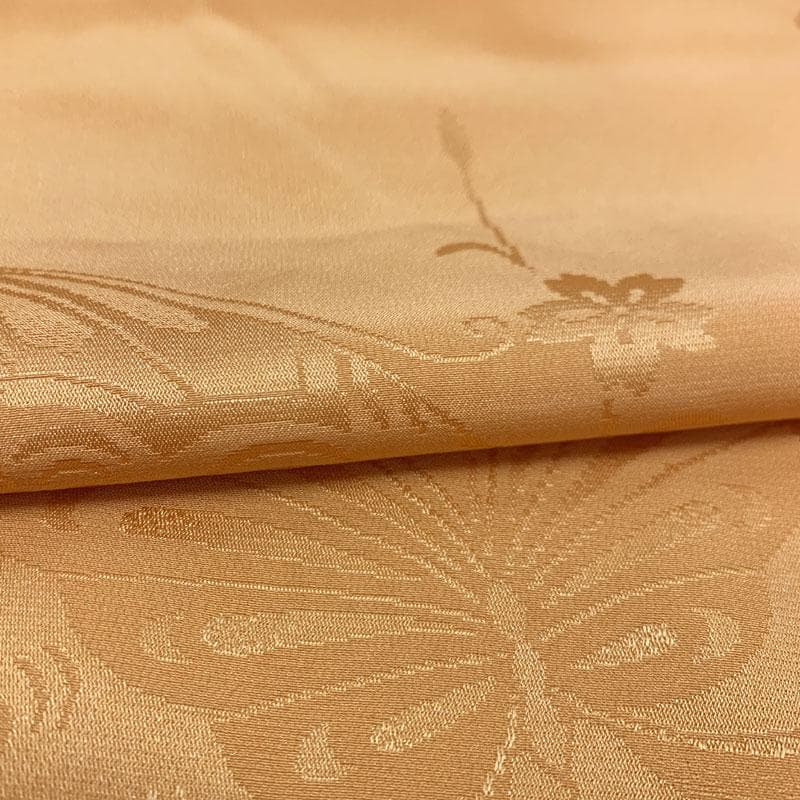 511u4〇振袖用長襦袢 /裄68.5袖丈113/半衿付 濃い辛子色〇美品