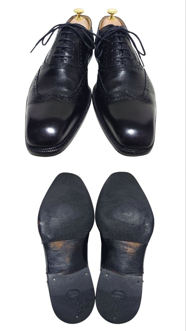 ディメッラ 内羽根 ウィングチップ レザー ビジネス 黒 Vibram