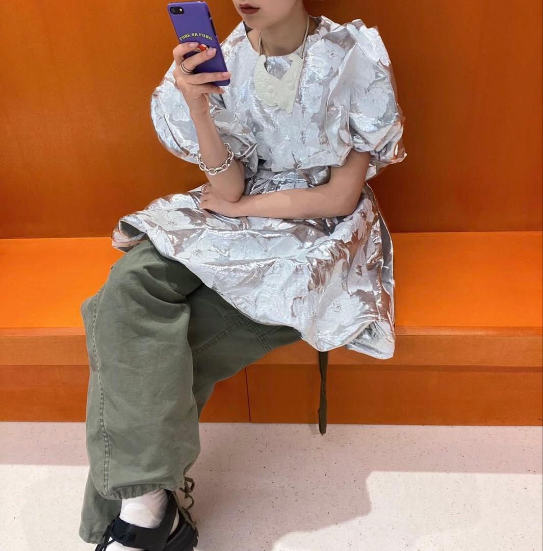 スーツ・フォーマル・ドレス Sister Jane Silver sweeper jacqard dress