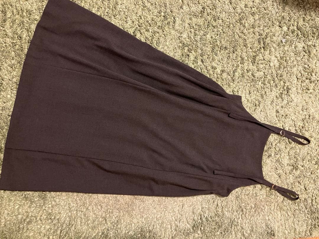 北欧暮らしの道具店　サロペットスカート　チャコール　S クリーニング済み