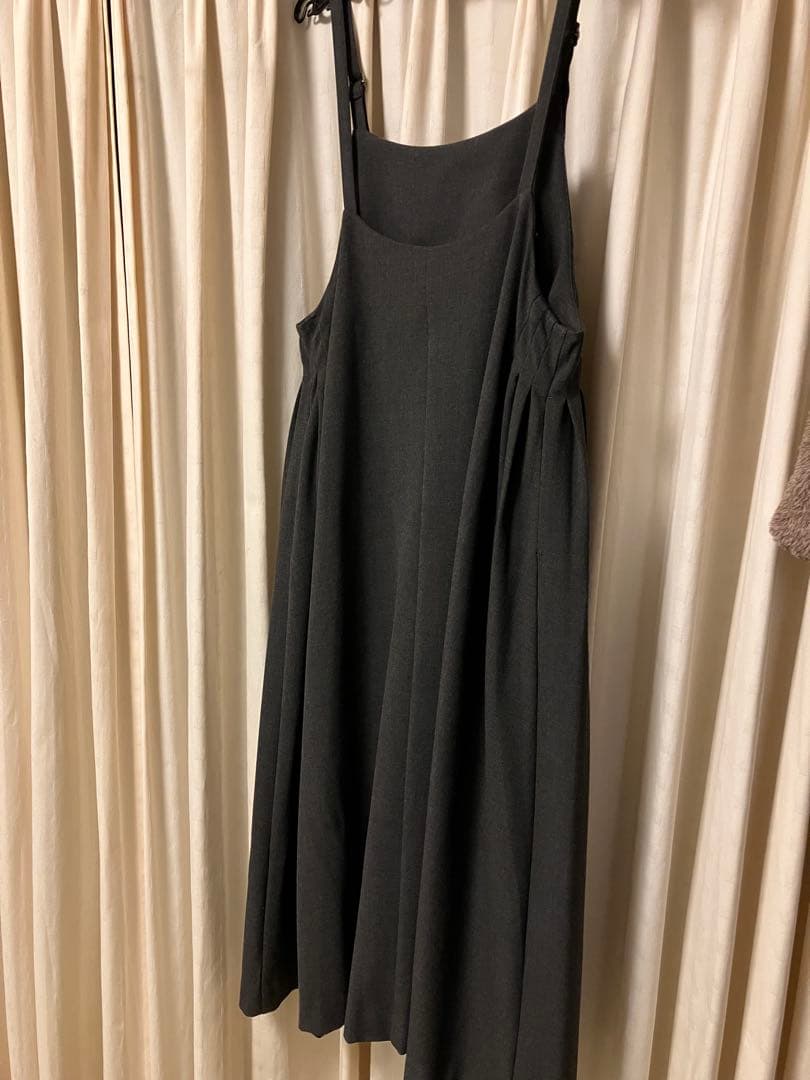 北欧暮らしの道具店　サロペットスカート　チャコール　S クリーニング済み