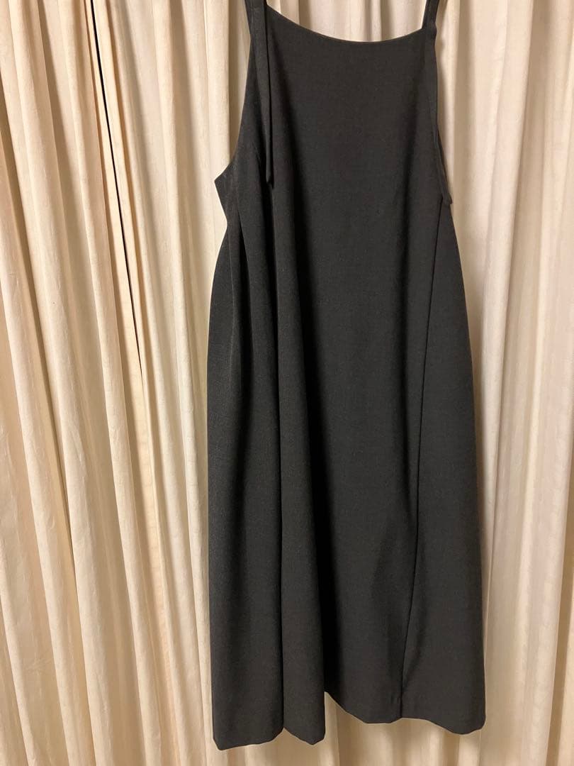 北欧暮らしの道具店　サロペットスカート　チャコール　S クリーニング済み