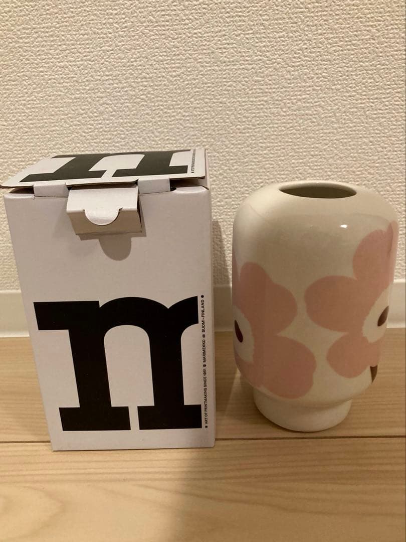 マリメッコ ウニッコ柄 フラワーベース