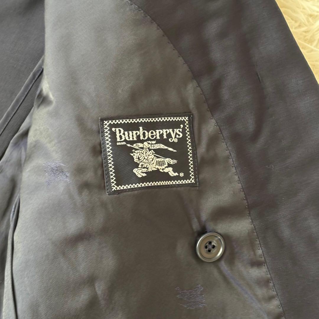 美品✨バーバリー 金ボタン 紺ブレ モヘア ダブルブレスト スーツ ネイビー M