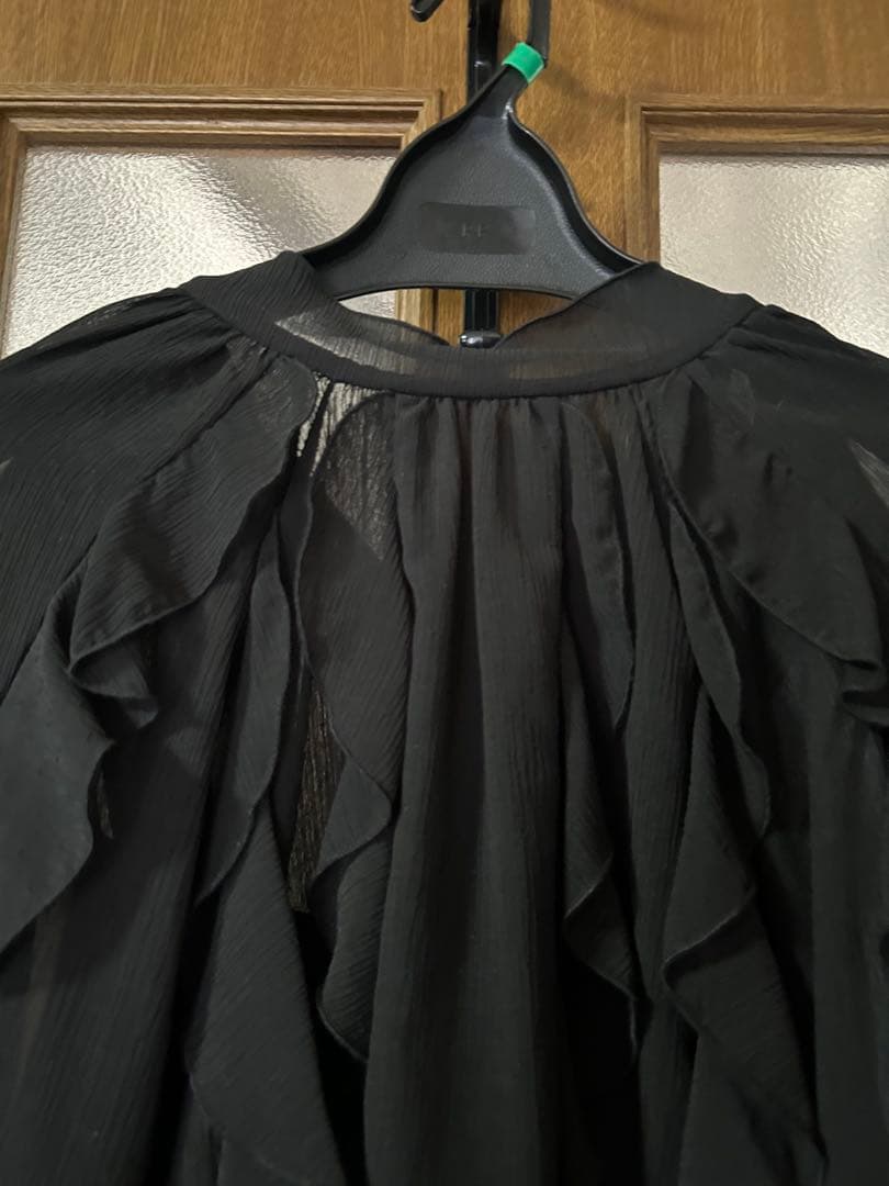 ココディール岡崎紗絵コラボカスケードボウタイフリルミニワンピース