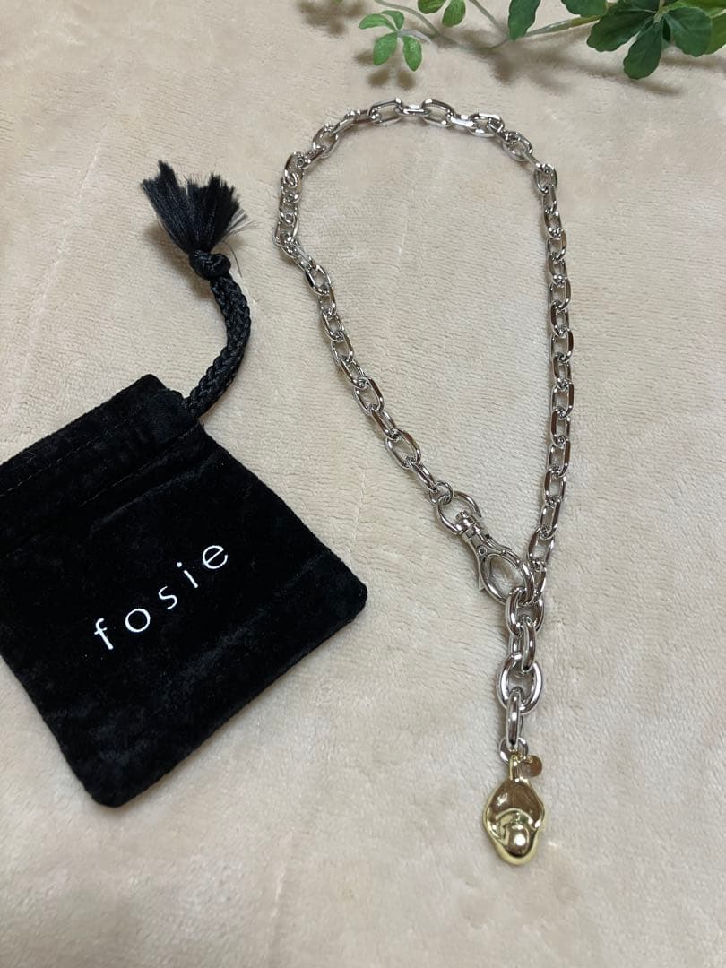 FOSIE ボリュームチェーンネックレス / シルバー