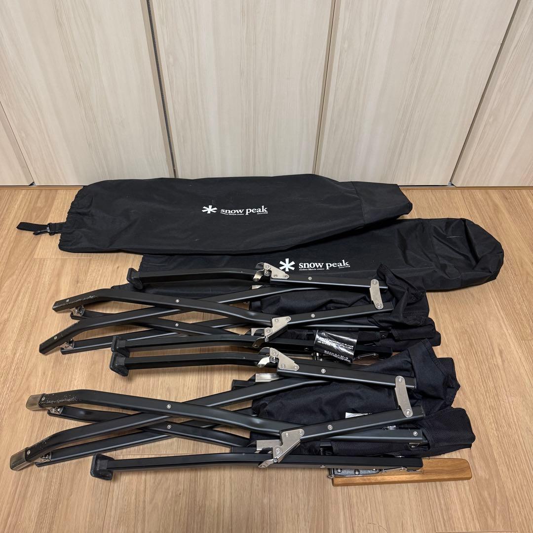 スノーピーク　ローチェアショートブラック2脚セット