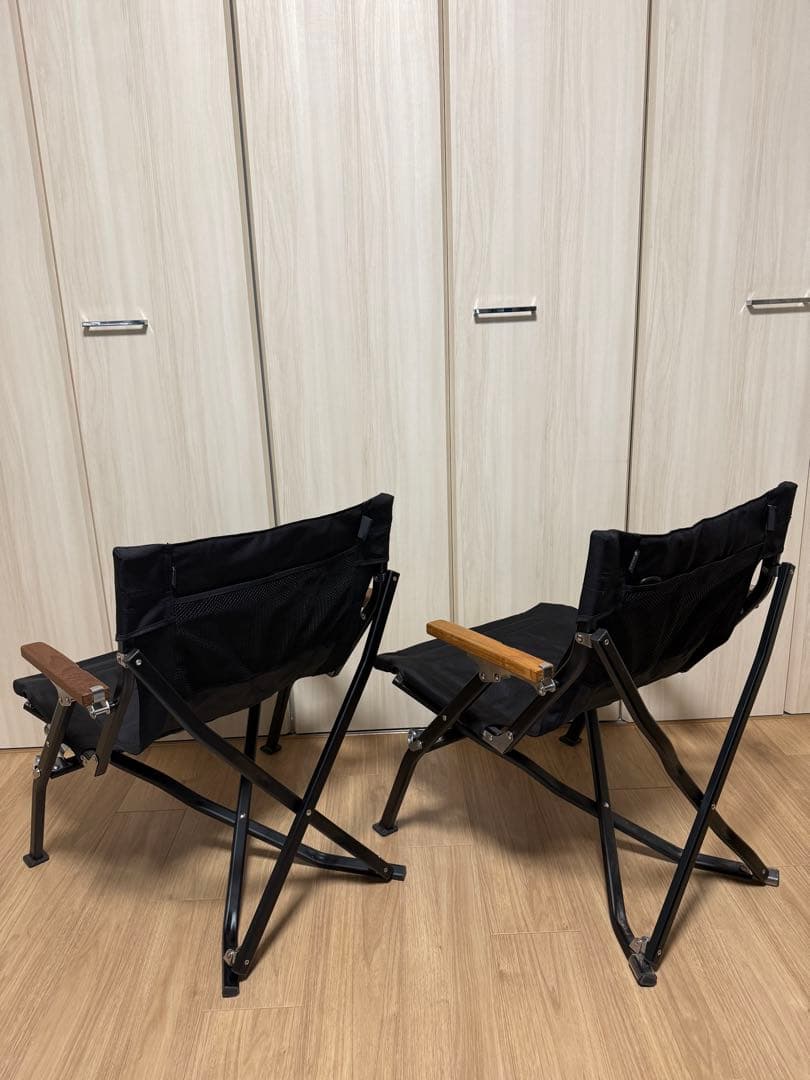 スノーピーク　ローチェアショートブラック2脚セット