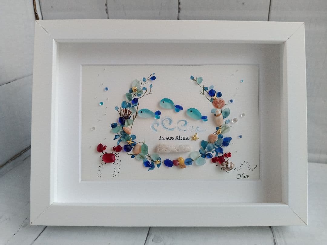 シーグラスアート　ぷうこ様　ご確認用　４点