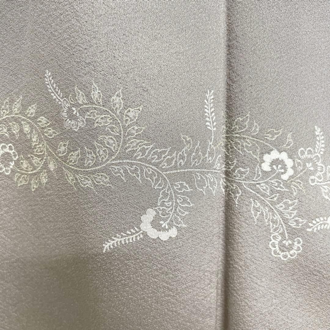 作家もの　付け下げ　唐花　唐草　ちりめん　くすみカラー　着物　034k