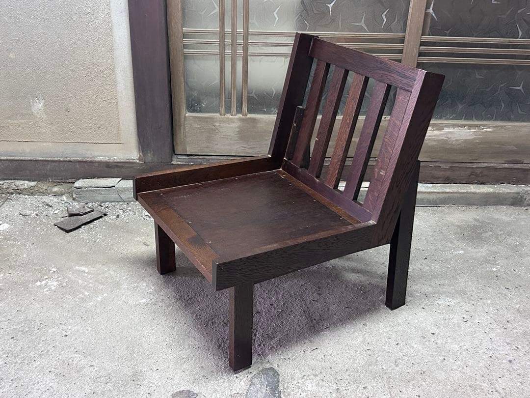 ①木製 ダイニングソファー ローチェア 和モダン 古民家