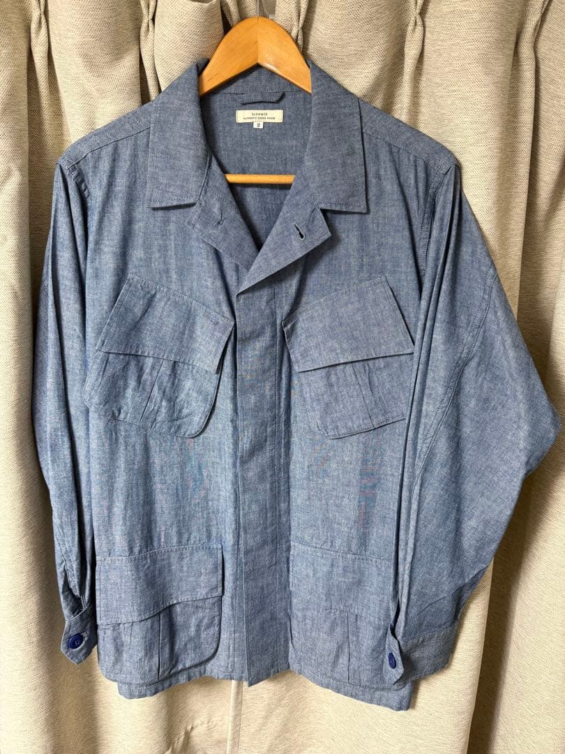 slow&coスロウ シャンブレーファティーグジャケット
