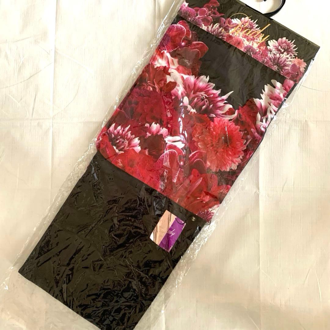 Rady レディー　浴衣　リゾートフラワー　リゾフラ　ブラック　黒　帯　ピンク
