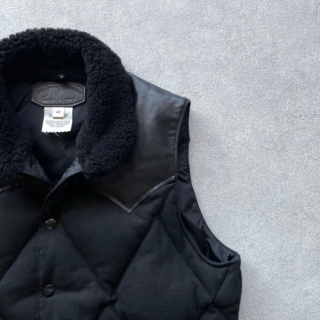 別注ロッキーマウンテン ウールクリスティベスト オールブラック SIZE40