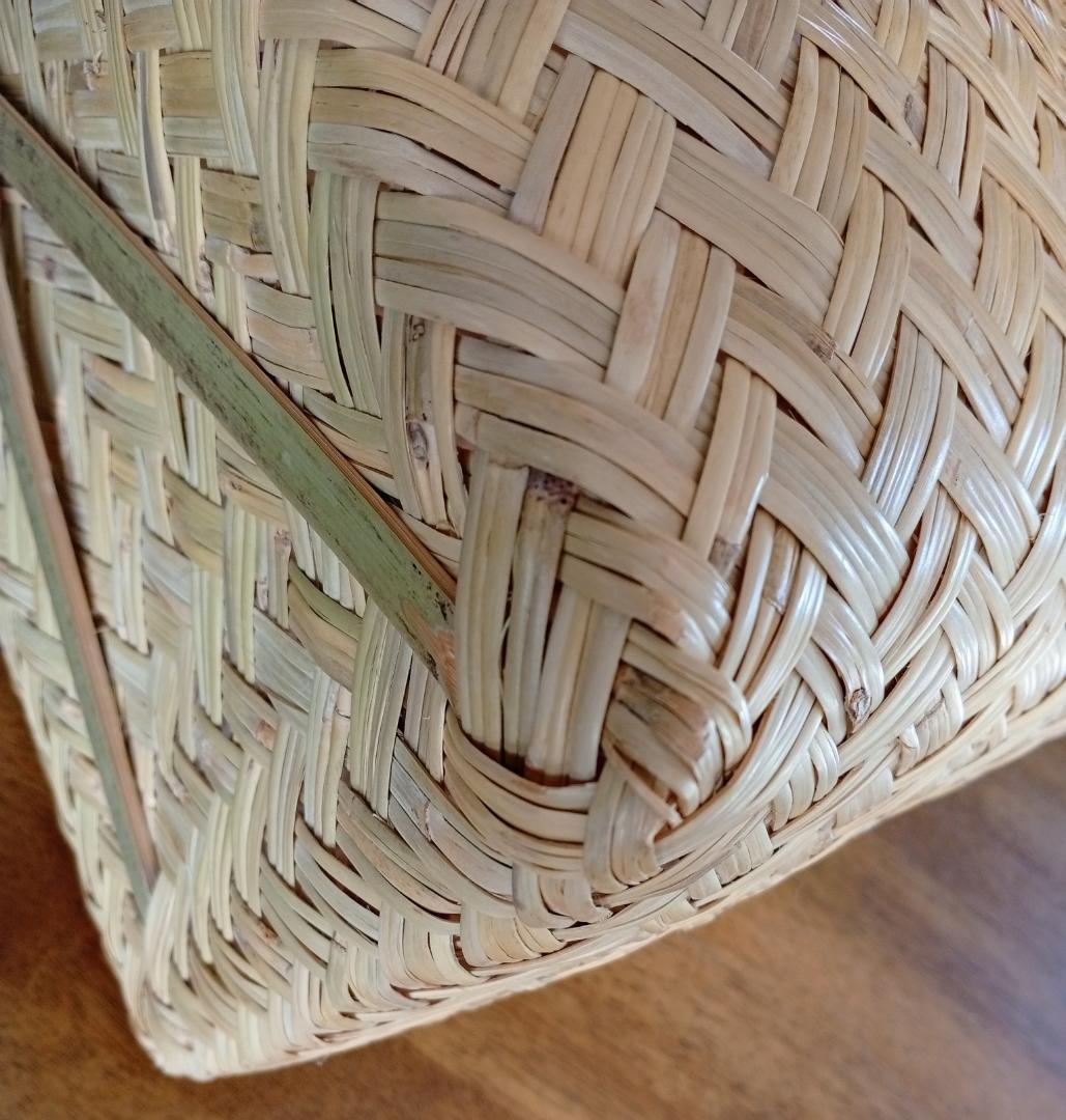 鳥越スズ竹細工【市場かご】大サイズ：岩手県二戸職人の手作り工芸品