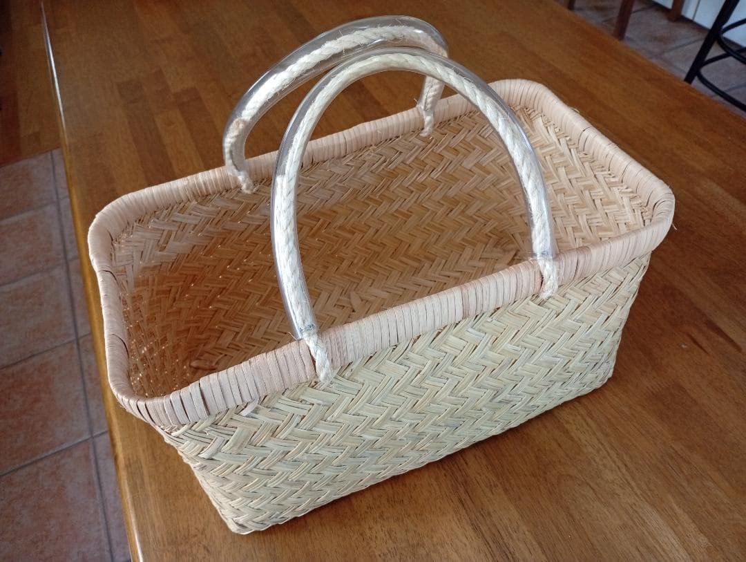 鳥越スズ竹細工【市場かご】大サイズ：岩手県二戸職人の手作り工芸品