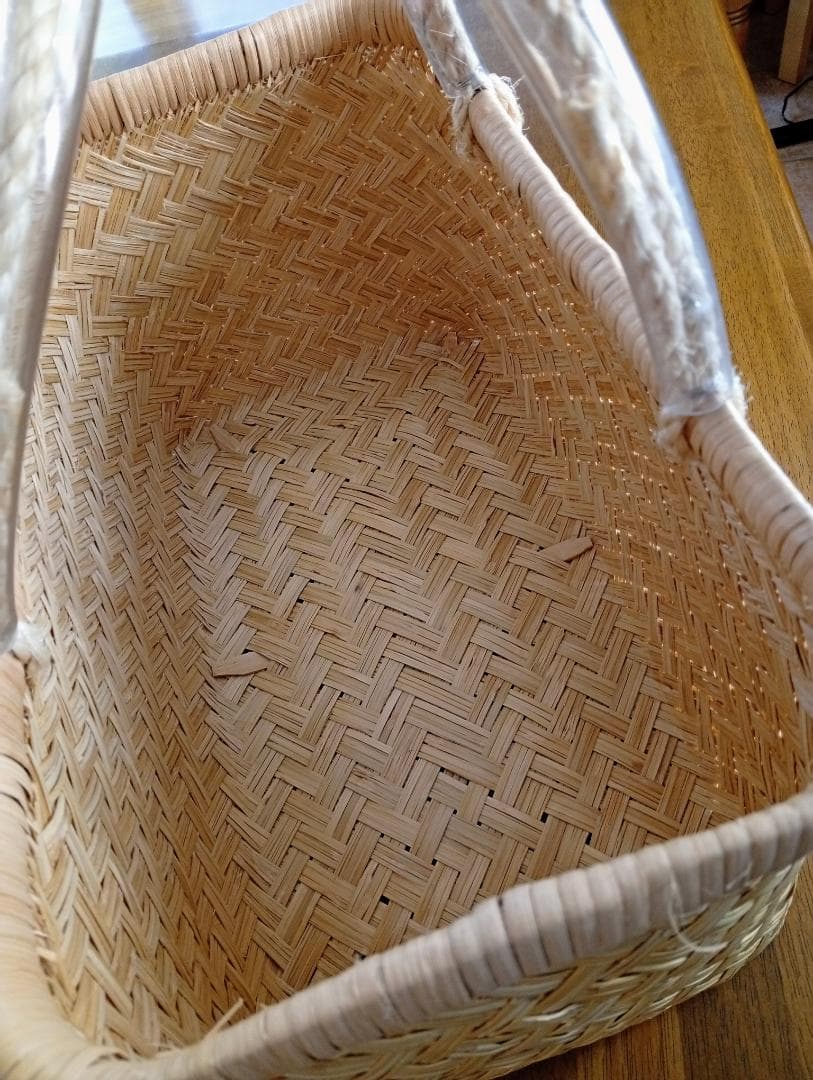 鳥越スズ竹細工【市場かご】大サイズ：岩手県二戸職人の手作り工芸品