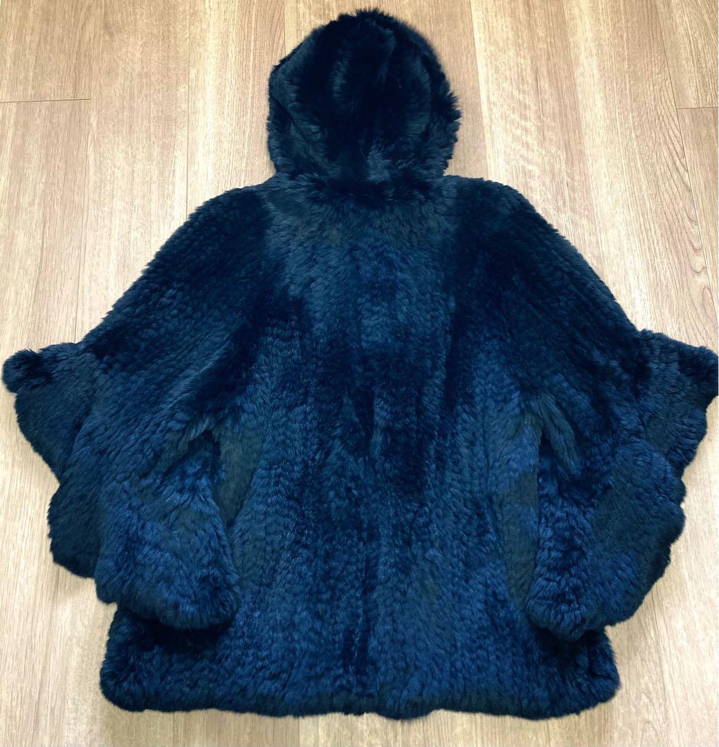 GRACE CONTINENTAL ファーケープコート　黒　サイズ36