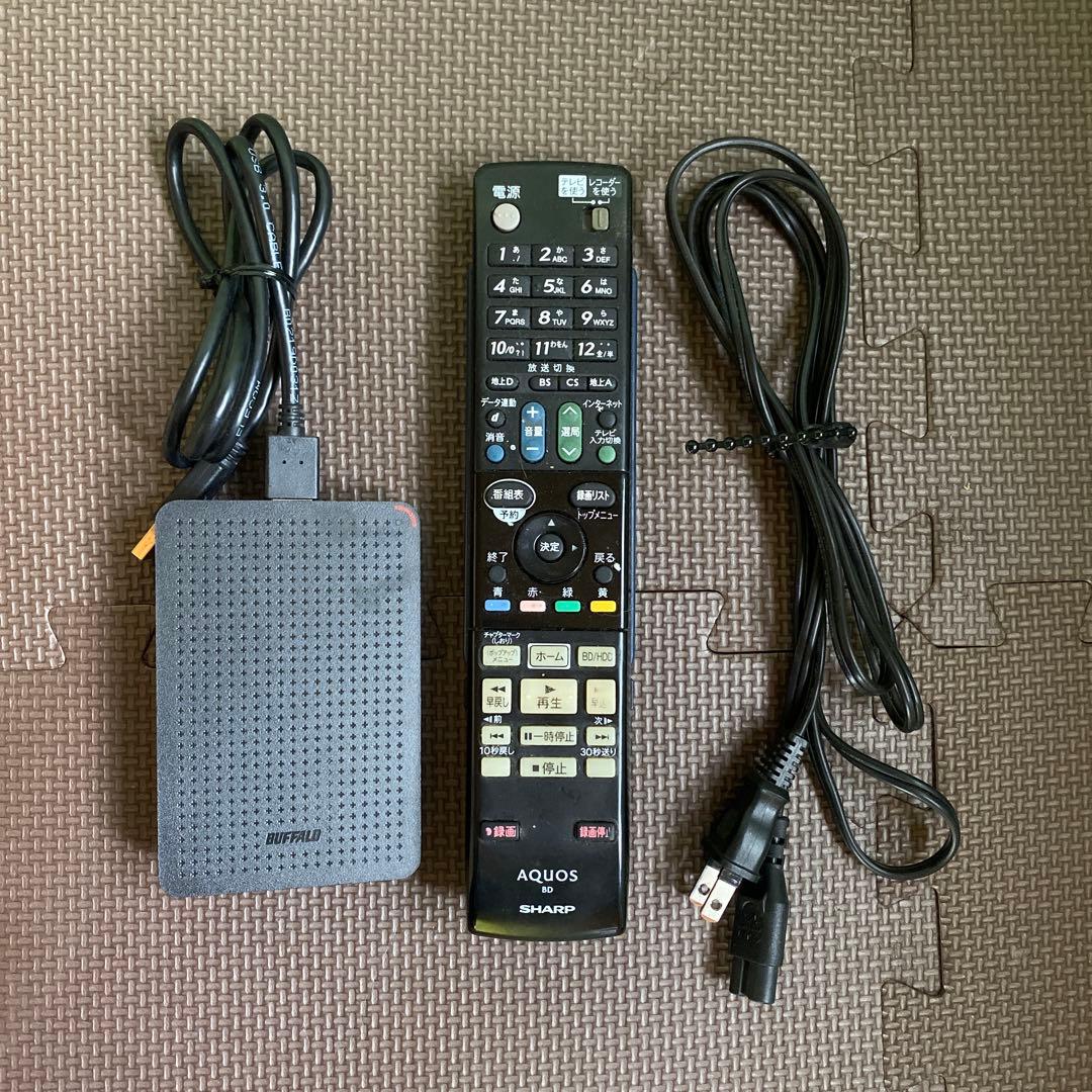 2019年製 AQUOS 4Kブルーレイレコーダ 外付HDD付