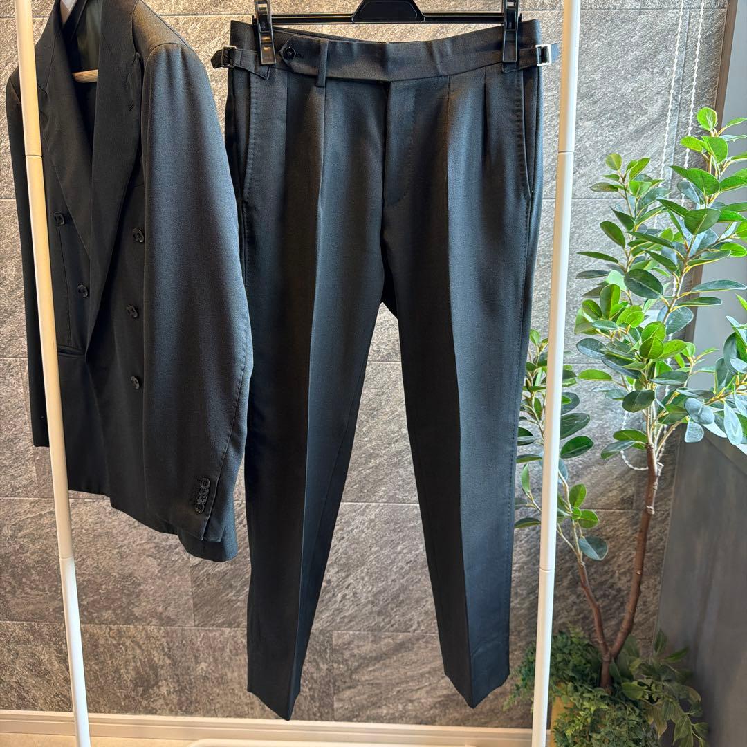 ナノユニバース別注　リングジャケット　ダブルセットアップ秋冬　ダークグリーン44