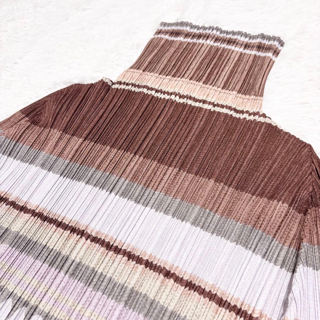 美品　プリーツプリーズ　希少　ボーリング　長袖　ハイネック　変形　サイズ3