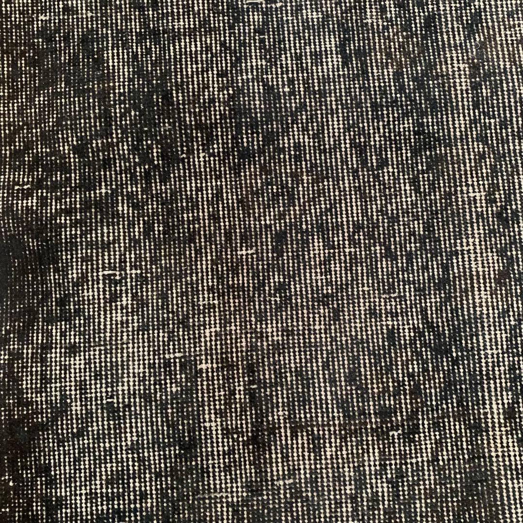 超大判　トルコヴィンテージラグ　ブラックネイビー　263×140 オーバーダイ