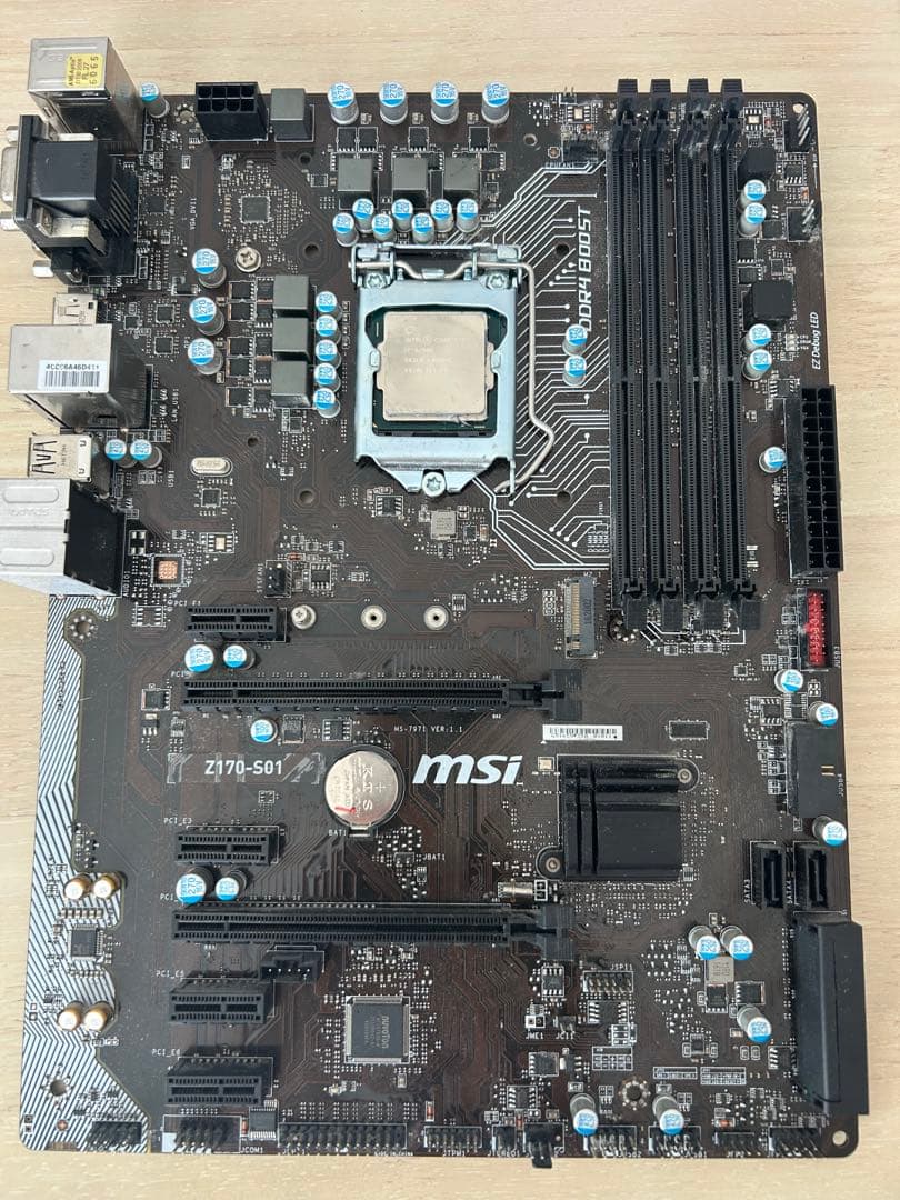 msi z170-s01　intel i7-6700k