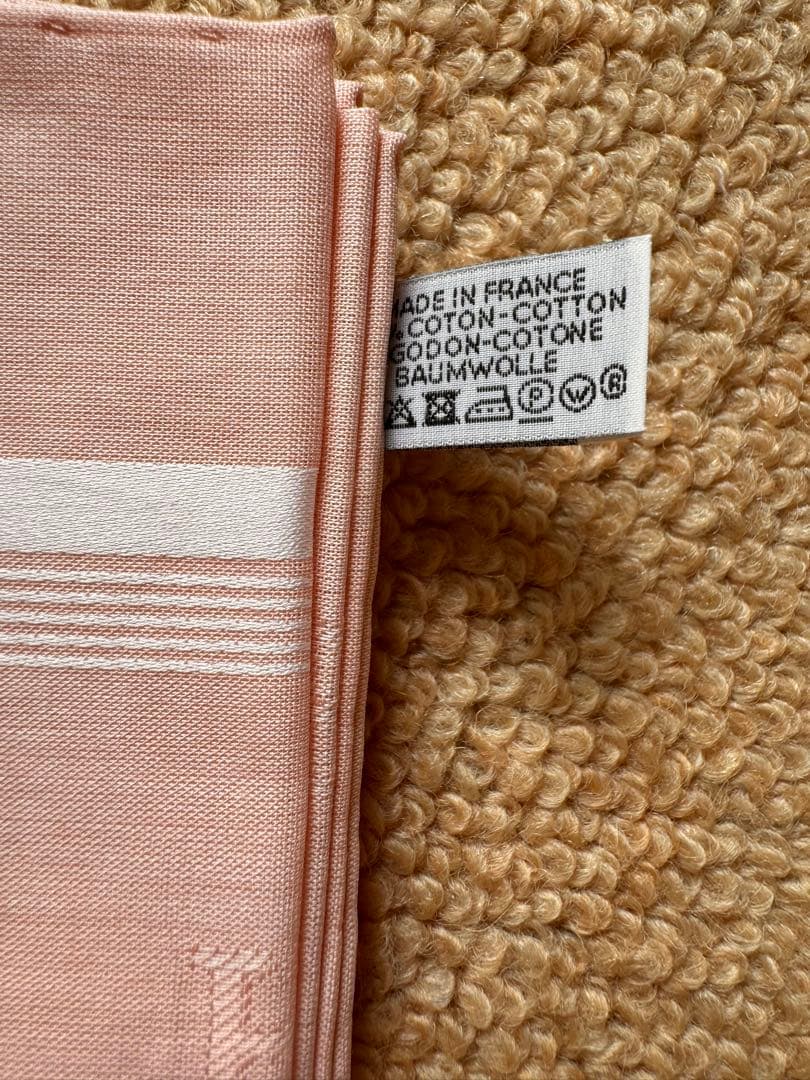 新品未使用 エルメス HERMES ハンカチ 2枚セット グレーピンク紙袋リボン