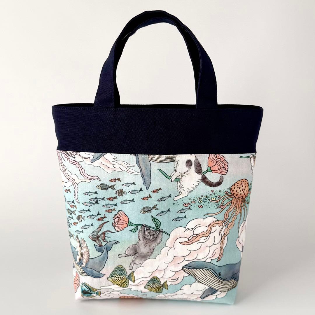 うなさま 専用 おとぎの国の猫と仲間たち ミニ トートバッグ ハンドメイド