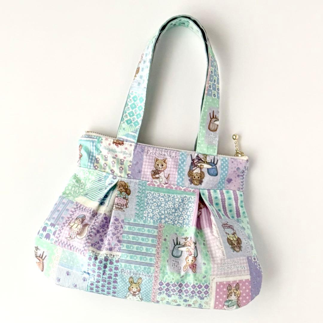 うなさま 専用 おとぎの国の猫と仲間たち ミニ トートバッグ ハンドメイド