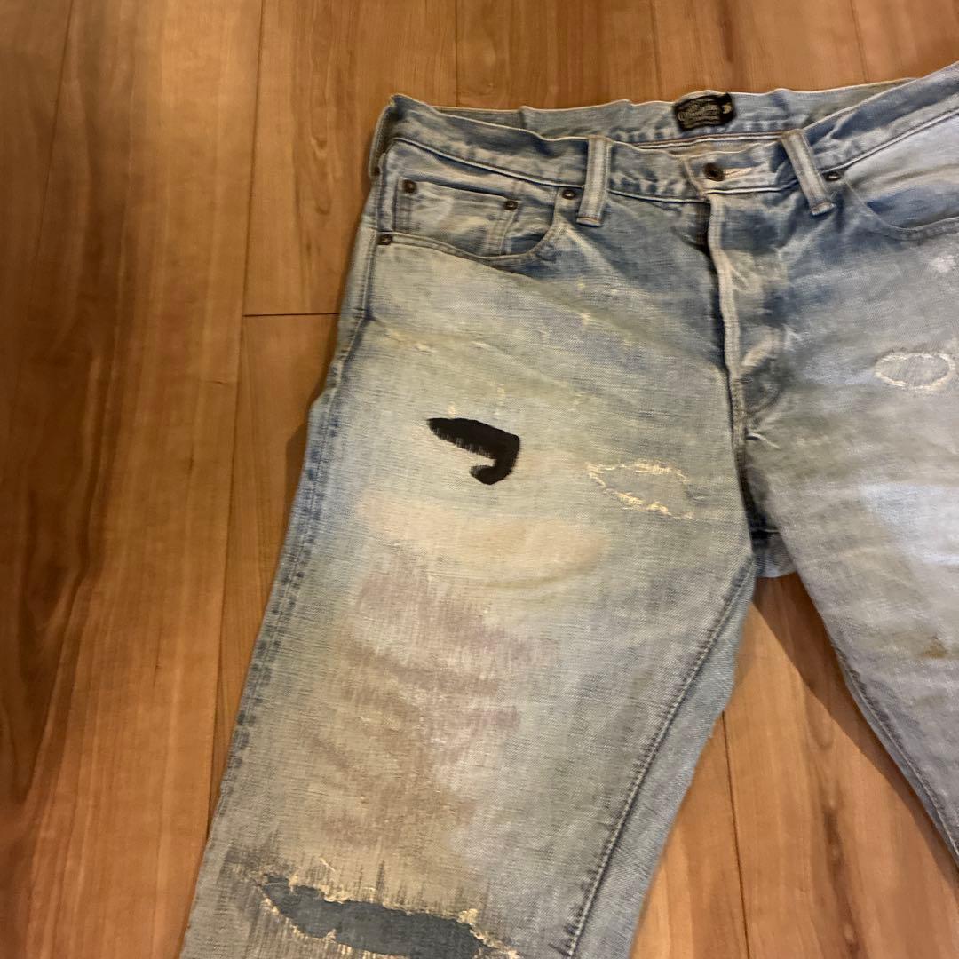 cootie デニム　リペア　ダメージ　34 36 Ｌ　ＸＬ②