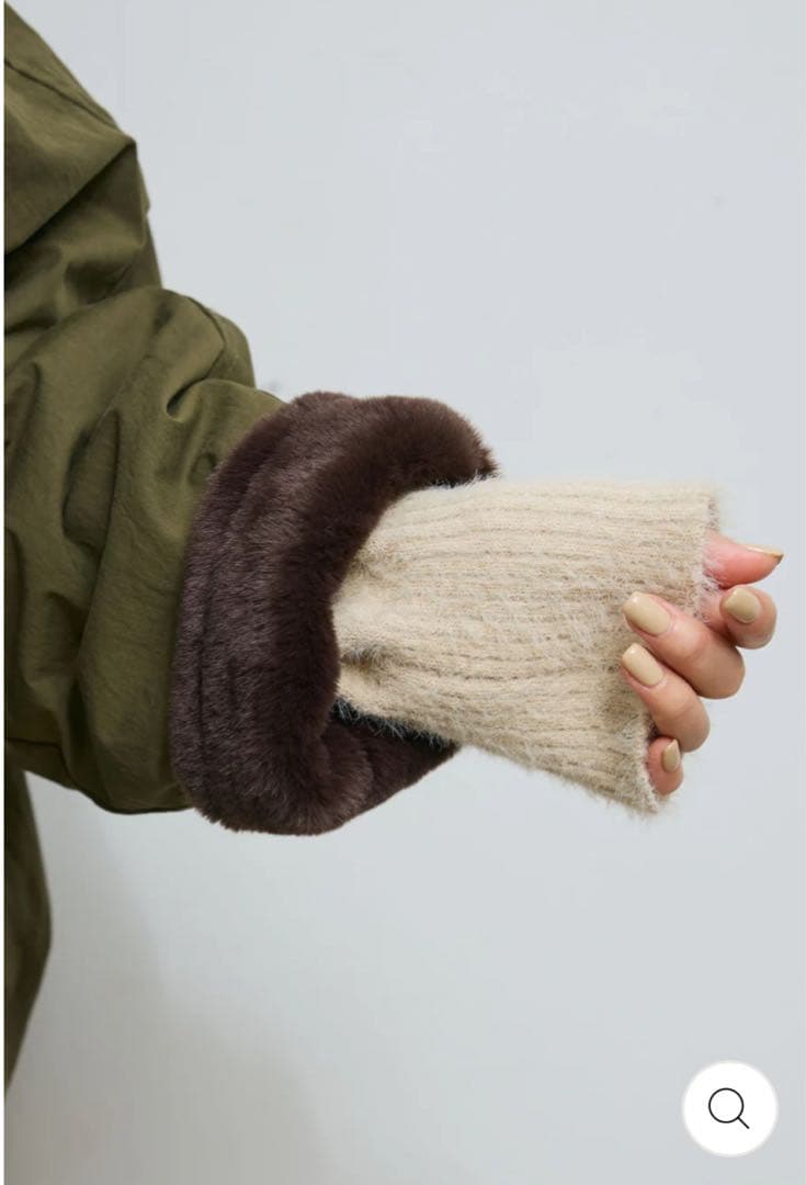 IAMALPHA ボア襟ジップブルゾン アウター