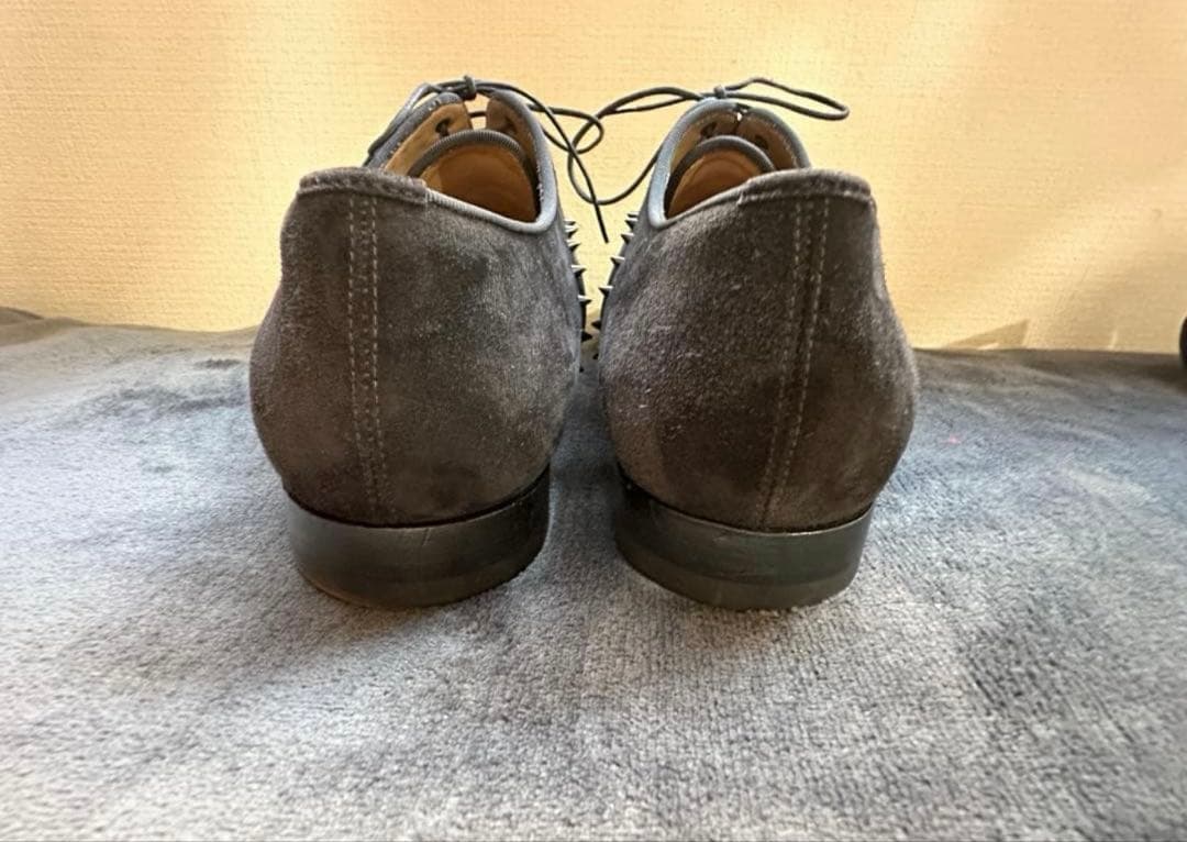 クリスチャンルブタン　ドレスシューズ　メンズ41　ブラックエナメルラメ