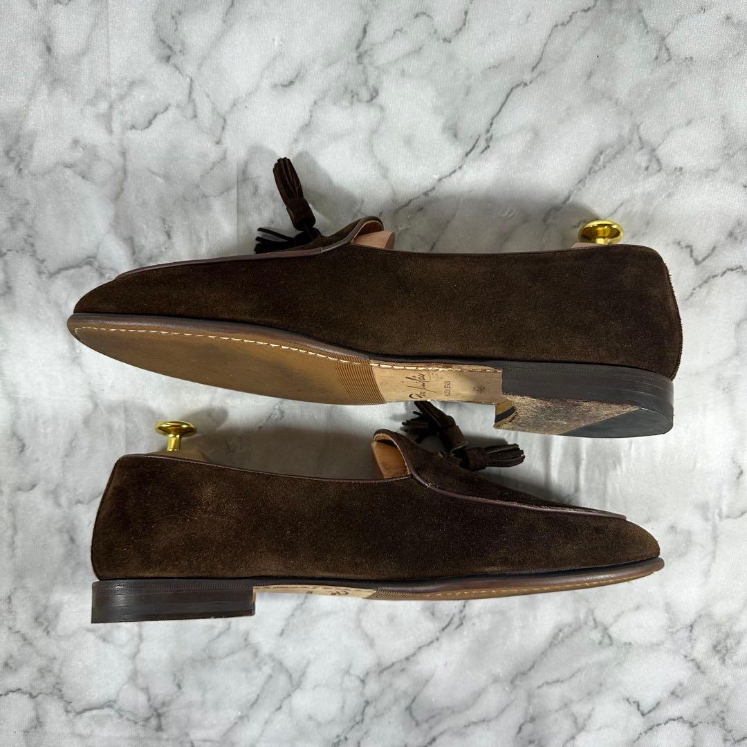 PACO MILAN ブラウン スエード タッセルローファー 26.5㎝相当