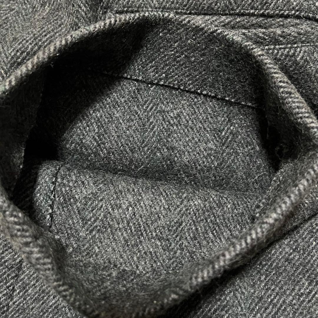 極太 60s カナダ製 ヴィンテージ ウールパンツ ヘリンボーン スラックス