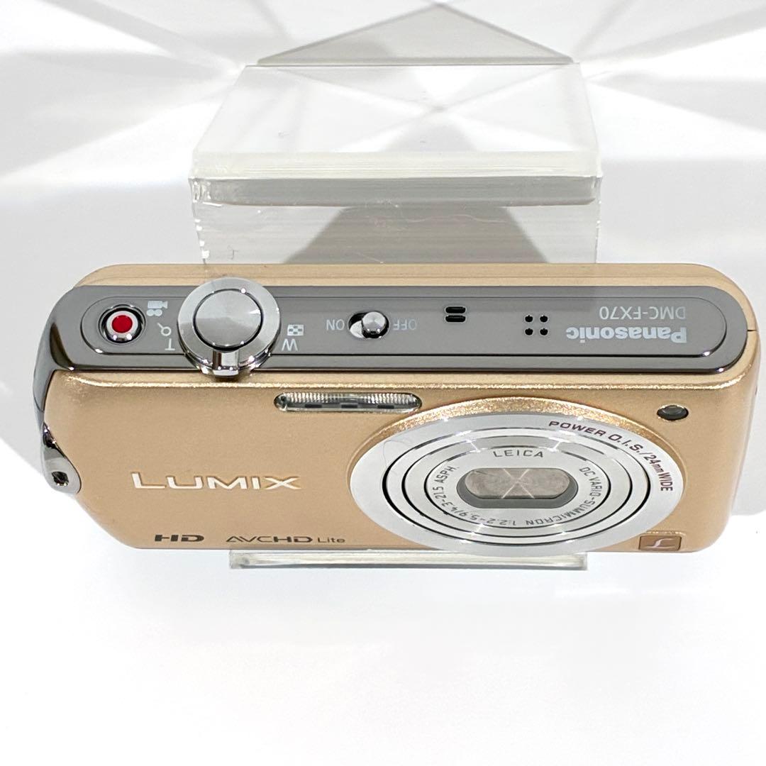 動作確認済 Panasonic LUMIX DMC-FX70 デジカメ ゴールド