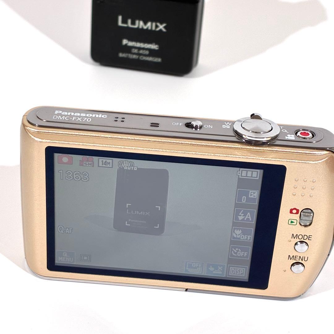 動作確認済 Panasonic LUMIX DMC-FX70 デジカメ ゴールド