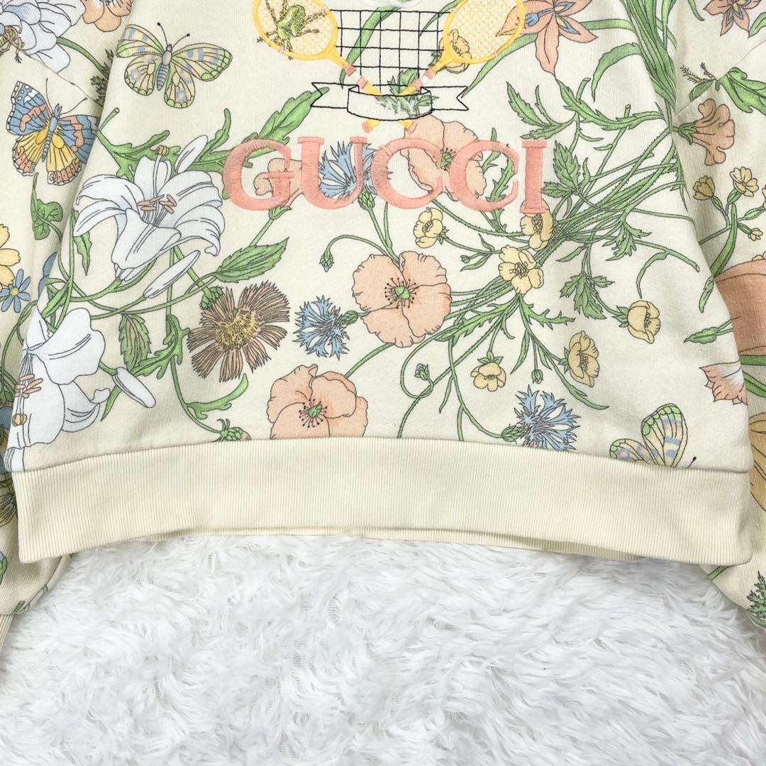 GUCCI グッチ キッズトレーナー 刺繍 GG フラワー テニス柄 サイズ6