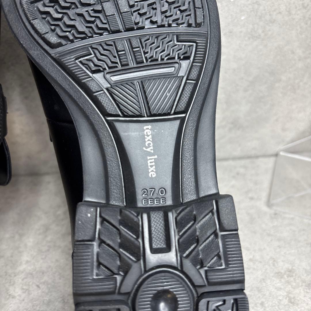 展示品未使用！texcy luxe テクシーリュクス ビジネスシューズ 革靴 黒