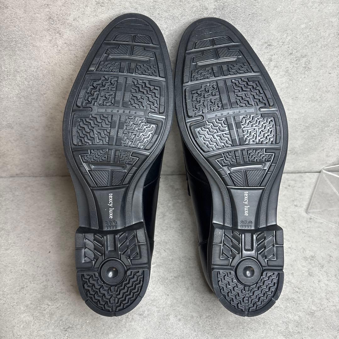 展示品未使用！texcy luxe テクシーリュクス ビジネスシューズ 革靴 黒