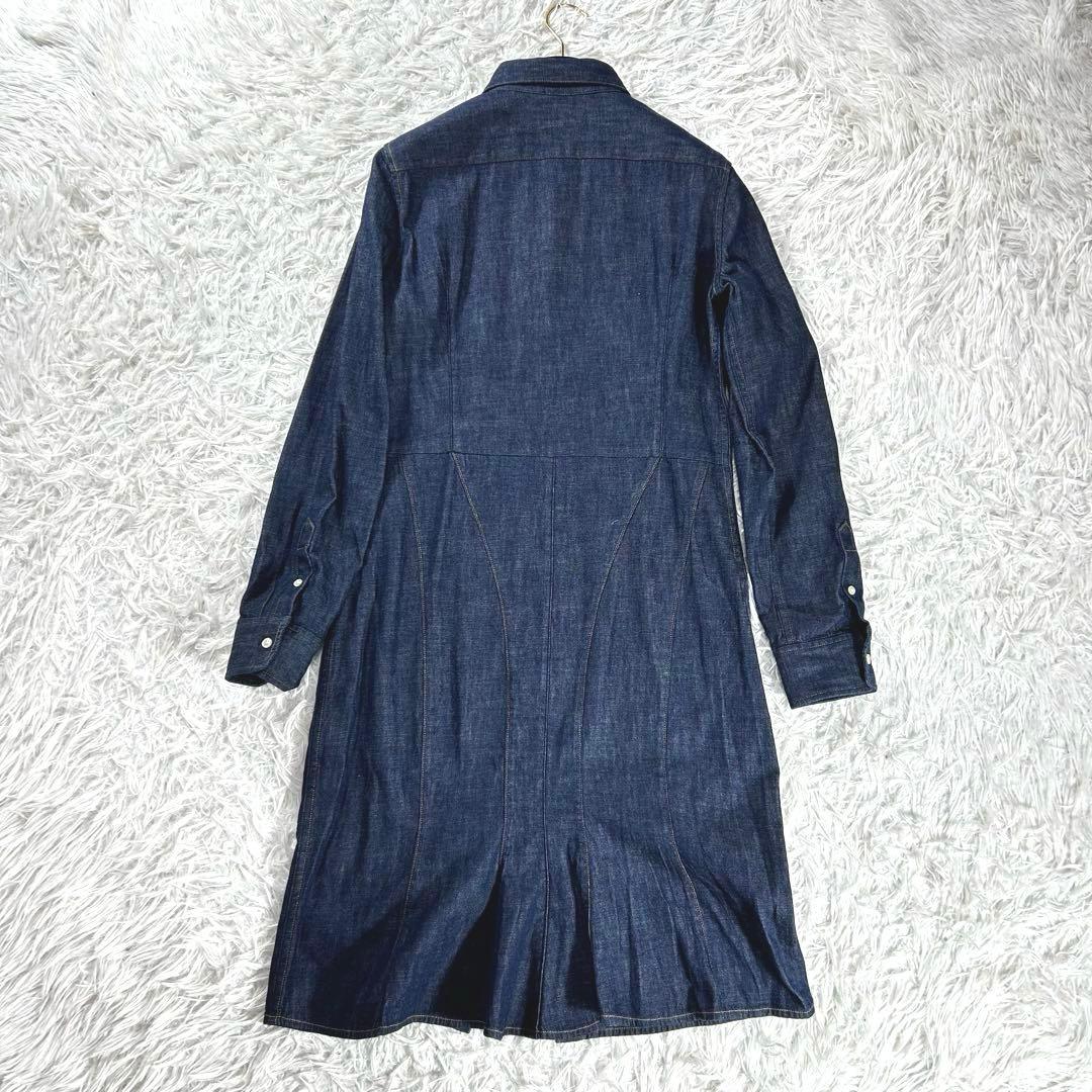 未使用級　ポロラルフローレン　デニム　ロングワンピース　10 大きいサイズ　紺