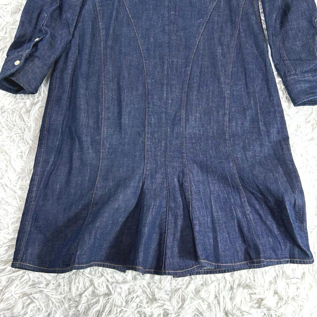 未使用級　ポロラルフローレン　デニム　ロングワンピース　10 大きいサイズ　紺