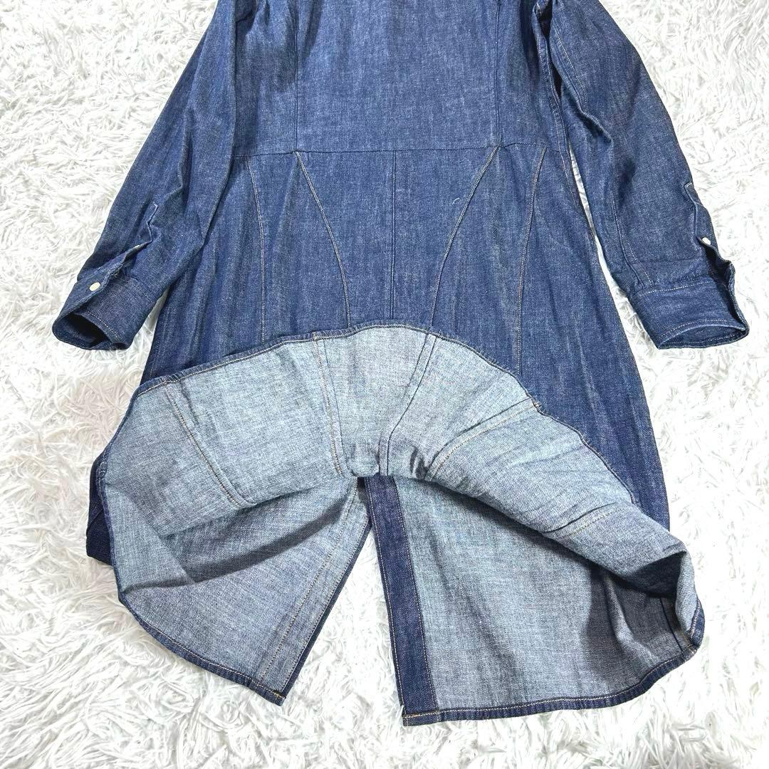未使用級　ポロラルフローレン　デニム　ロングワンピース　10 大きいサイズ　紺