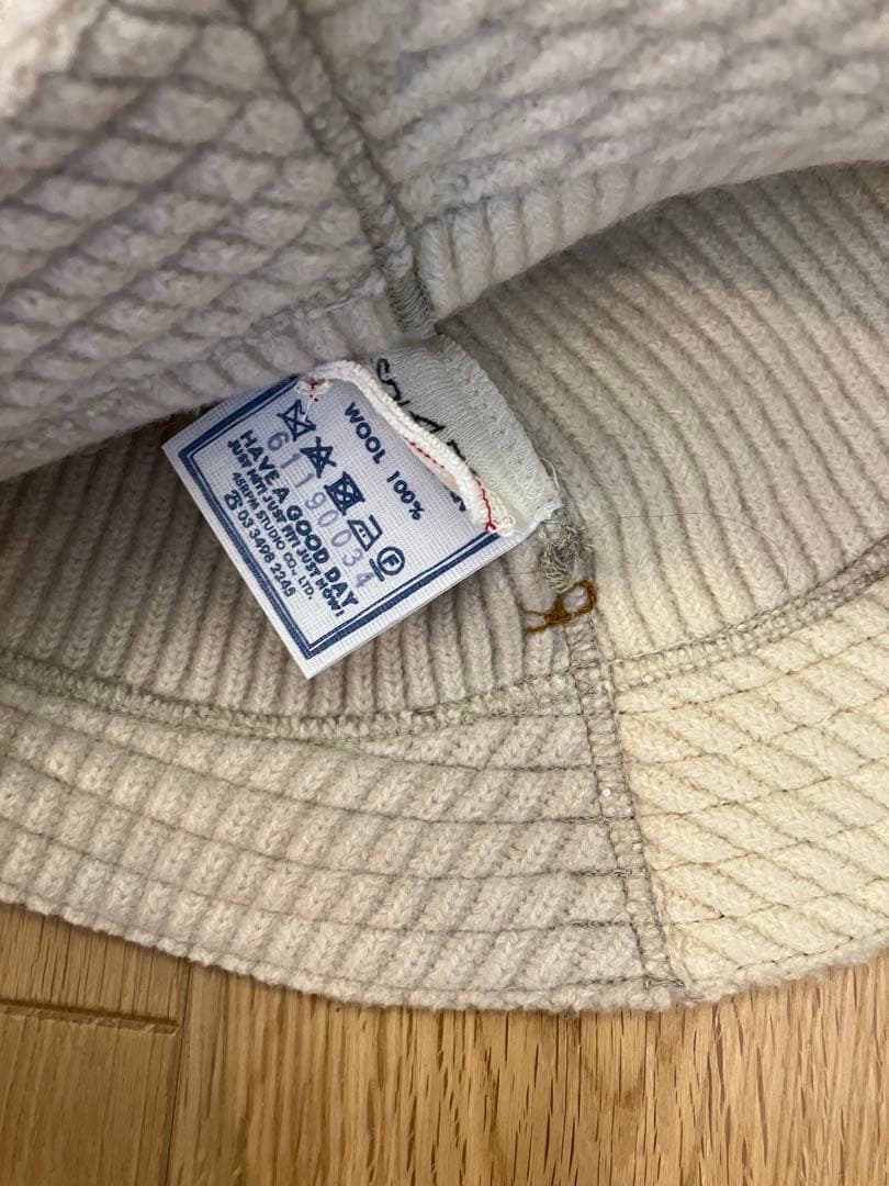 今期:45r ホワイト バケットハット