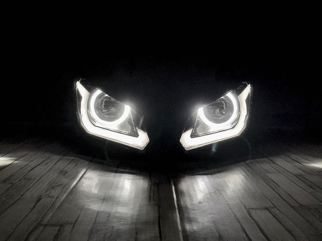 NINJA250 EX250L ZX-6RカスタムLEDヘッドライト ニンジャ