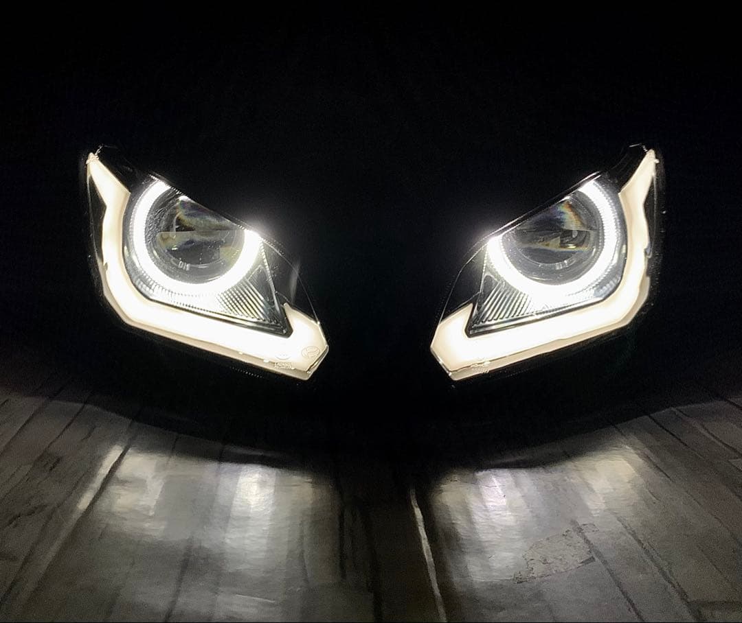 NINJA250 EX250L ZX-6RカスタムLEDヘッドライト ニンジャ