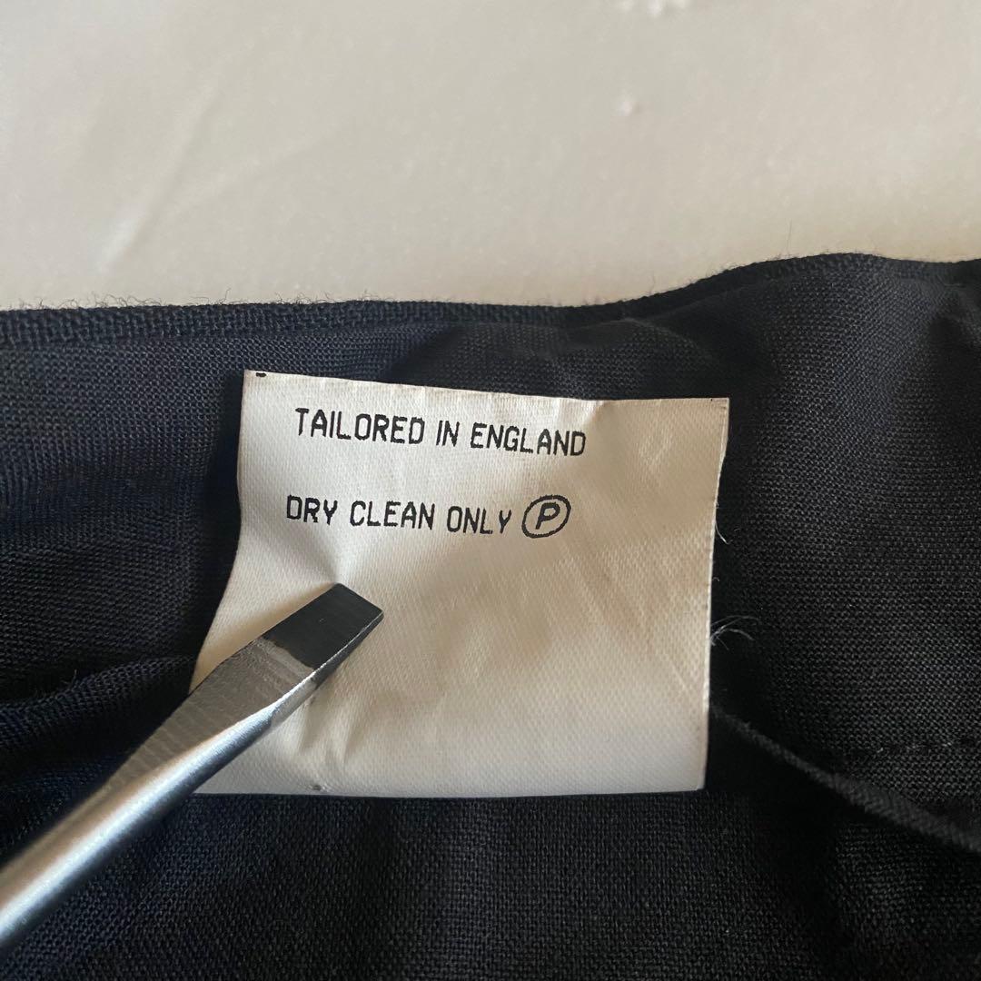 70s ENGLAND ワイドスラックス ブラック OPTI タック入り