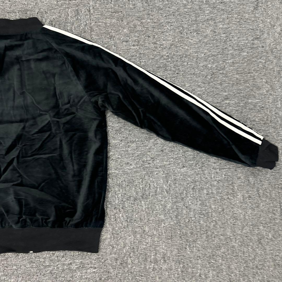 【新品】adidas ベルベット トラックジャケット 黒 S ベロアAO3567
