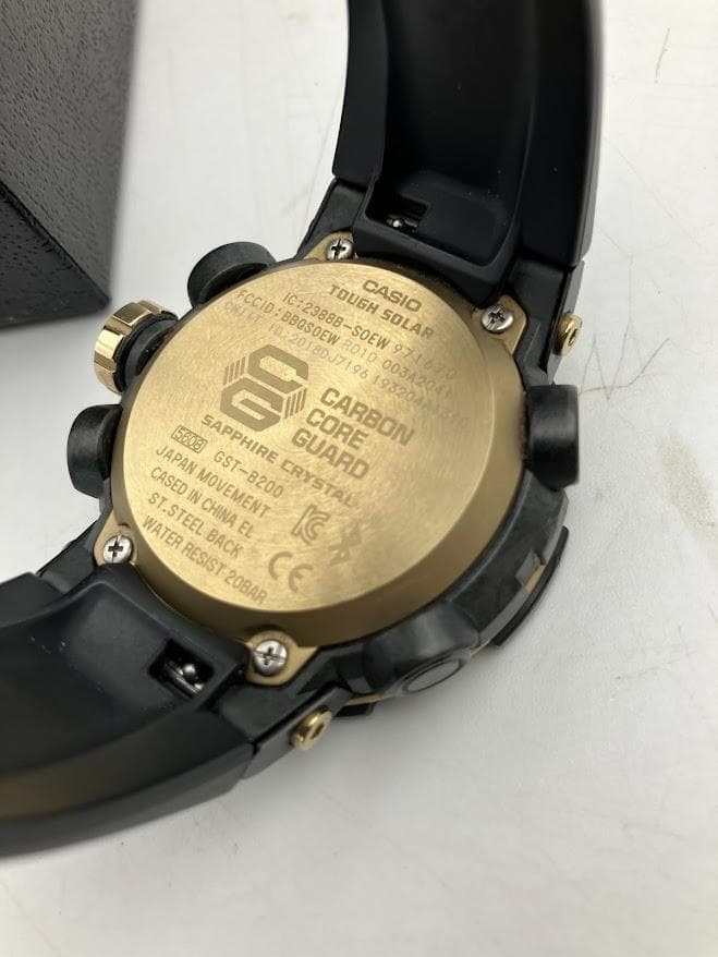 【美品】G-SHOCK CASIO デジタル　腕時計 ブラックゴールド　実働品